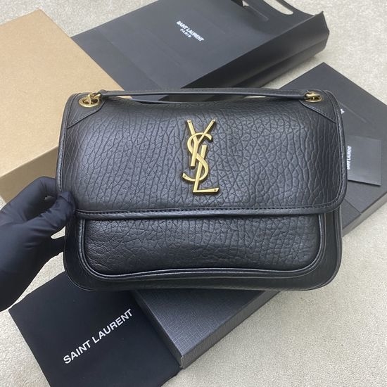 Yves Saint Laurent YSL Niki Embossed Leather Flap Handbag 633178 10948