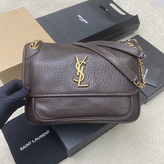 Yves Saint Laurent YSL Niki Leather Flap Shoulder Bag 633178