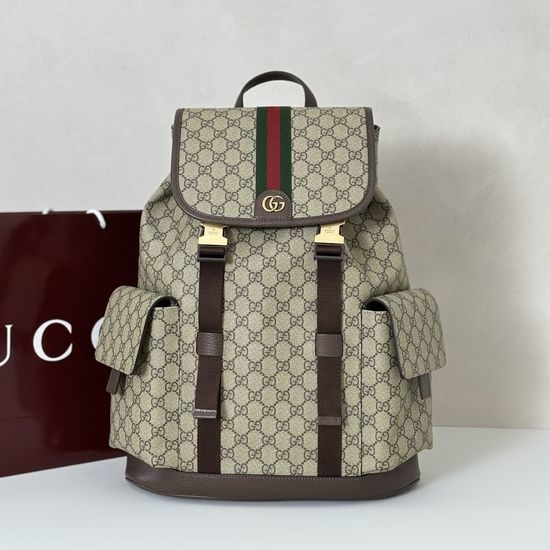 Gucci Coated Canvas Tote Brown 839110