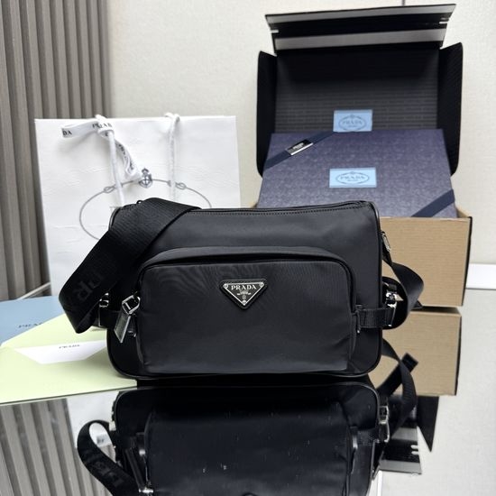 Prada Re-Nylon Saffiano Leather Messenger Bag 2VH192