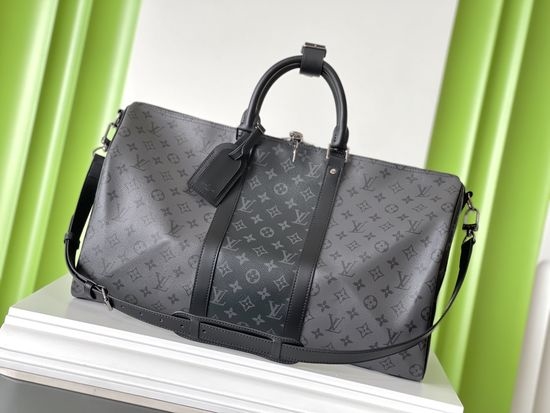 Louis Vuitton LV KEEPALL Grey Monogram Travel Bag M45392