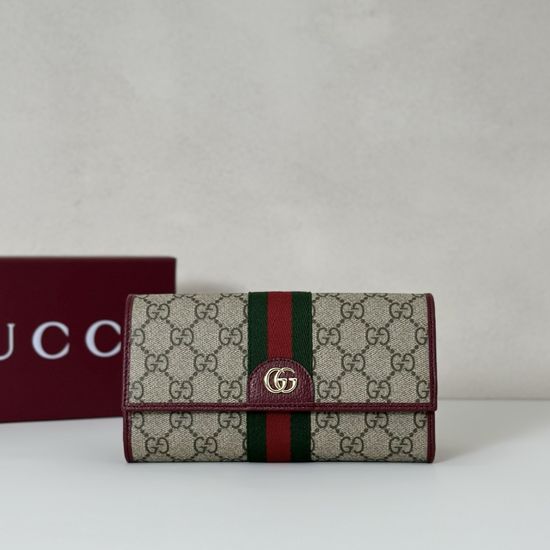 Gucci Brown Rubber Burgundy Bag 838485