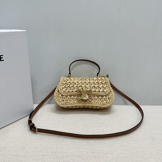 Celine TEEN LOLA Raffia Woven Handbag 119862