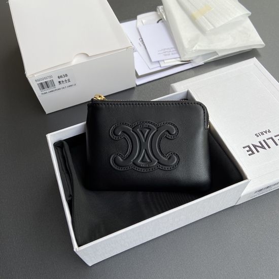 Celine TRIOMPHE Smooth Leather Card Holder 10C663BTA