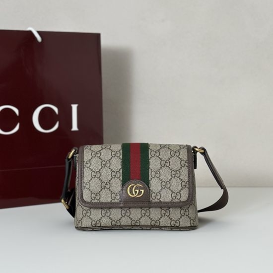 Gucci Crossbody Bag Coffee Leather 838599