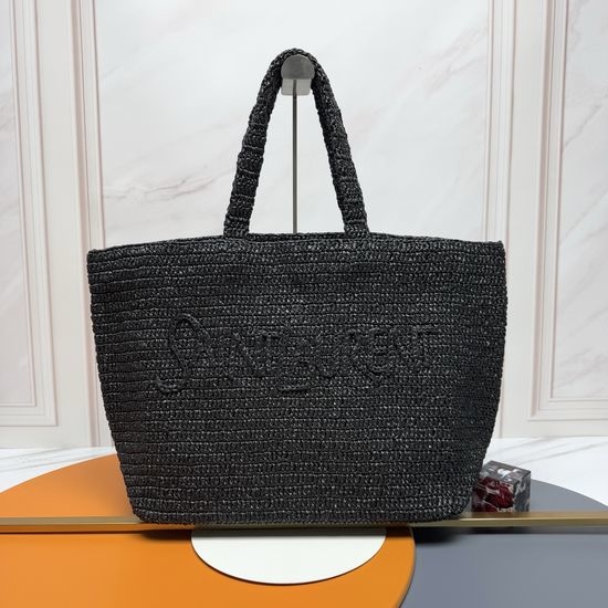 Yves Saint Laurent YSL Woven Raffia Tote Bag 379269