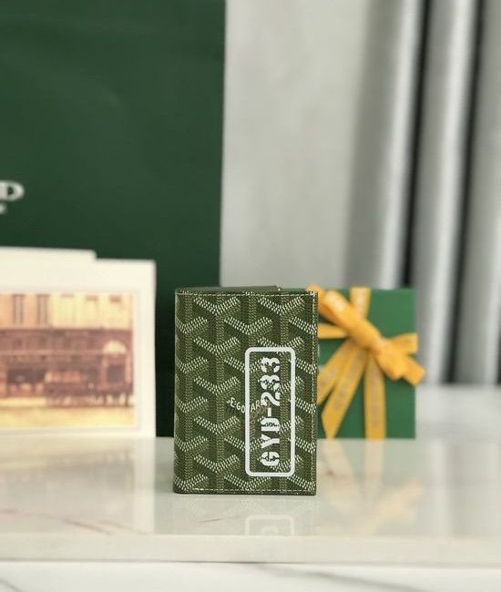 Goyard Saint-Pierre Card Holder Limited Khaki Green 020609