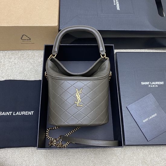 Yves Saint Laurent YSL Gaby Lambskin Bucket Bag 763971
