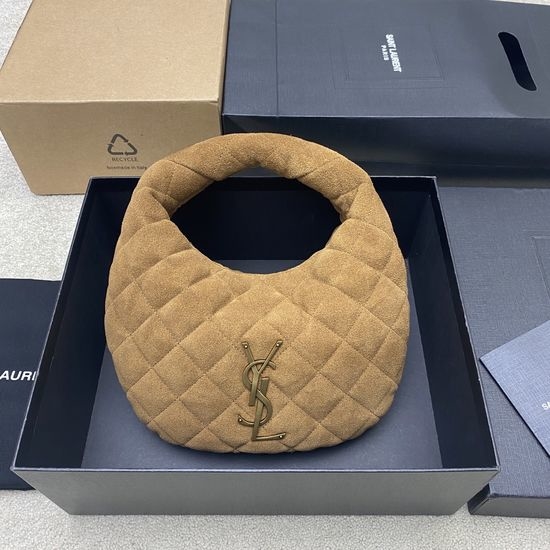 Yves Saint Laurent YSL Icare Suede Croissant Handbag 851689