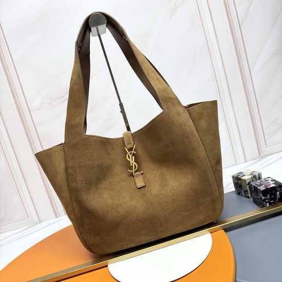 Yves Saint Laurent YSL Bea Suede Shopping Hobo Bag 763435