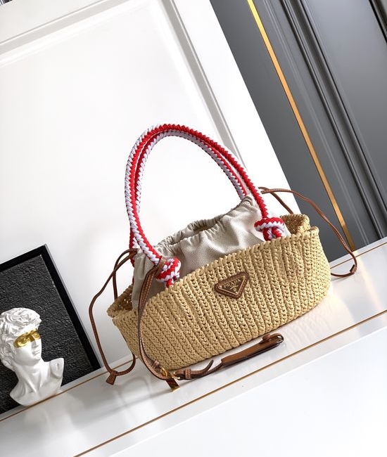 Prada Woven Basket Bag Handcrafted 1BA463