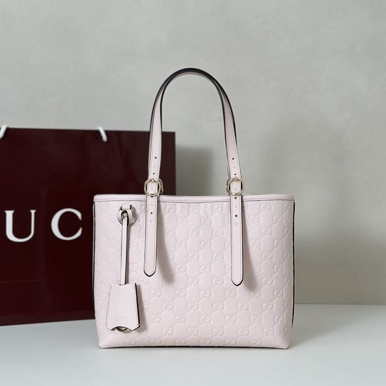 Gucci Large Bag Light Pink Embossed 847456