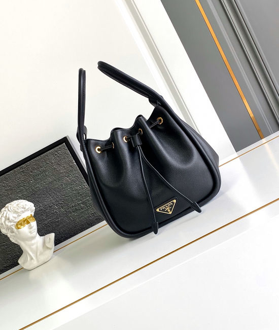 Prada Drawstring Bucket Bag with Detachable Strap 1BE087