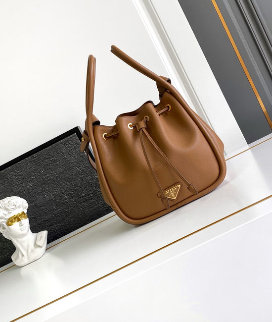 Prada Drawstring Bucket Bag with Detachable Strap 1BE087