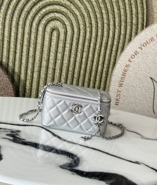Chanel Adjustable Chain Lambskin Cosmetic Bag 66071