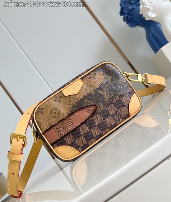 Louis Vuitton LV Trocadero Mini Handbag with Monogram and Damier Pattern M26020