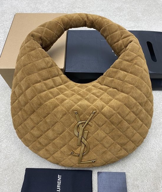 Yves Saint Laurent YSL Icare Baby Suede Croissant Handbag 858160