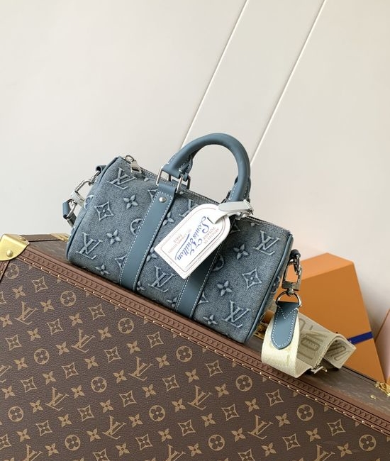 Louis Vuitton LV Keepall Bandoulière Denim Handbag M22762