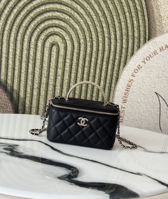 Chanel Vanity Case Lambskin Handbag 66068