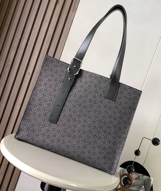Loewe Buckle Tote Jacquard Handbag 9053