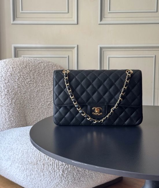 Chanel Classic Flap Caviar Leather Bag 1112