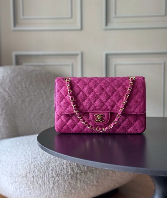 Chanel Classic Flap Caviar Leather Handbag 1112