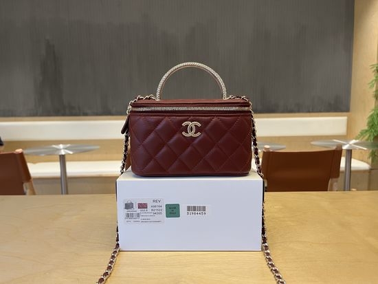 Chanel Lipstick Rhinestone Handle Lambskin Bag A96164