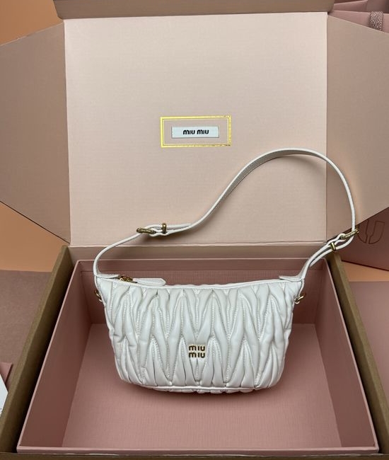 Miu Miu Wander Matelasse Hobo Mini Handbag 5NE026