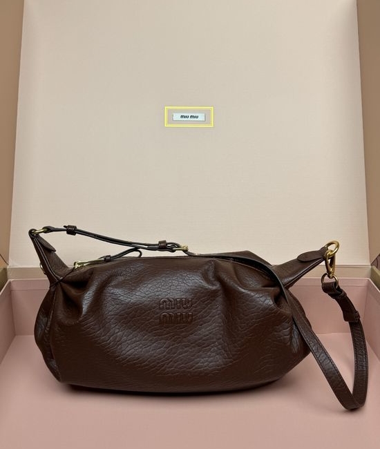 Miu Miu Joke Nappa Printed Leather Shoulder Bag 5BA002