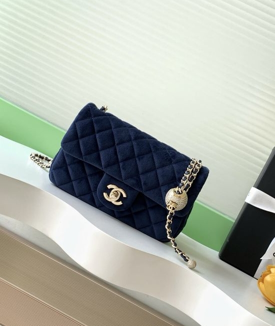 Chanel Velvet Classic Flap Bag AS1787