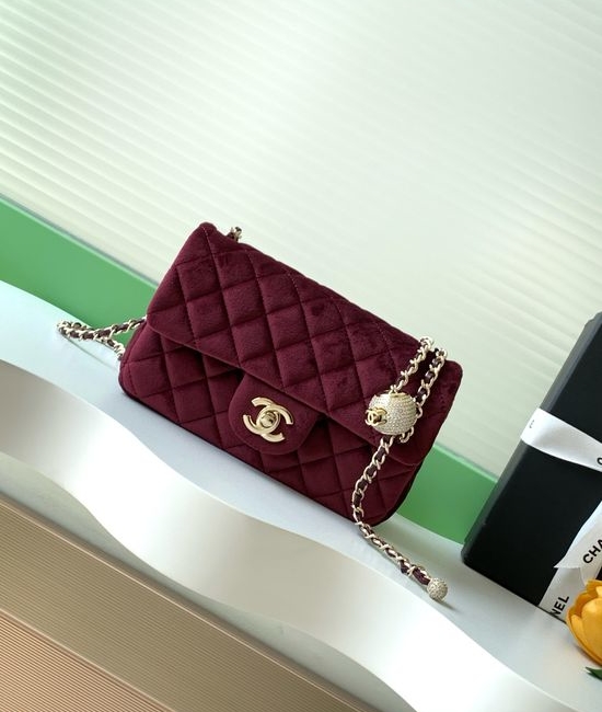 Chanel Velvet Classic Flap Bag AS1787