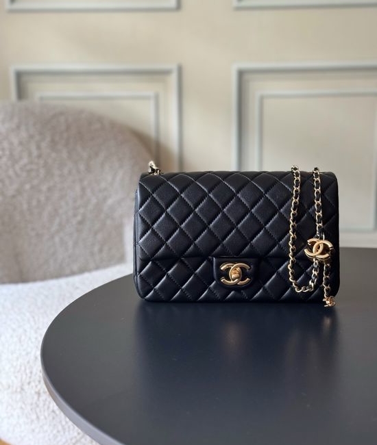 Chanel CF Quilted Sheepskin Chain Shoulder Bag 5756