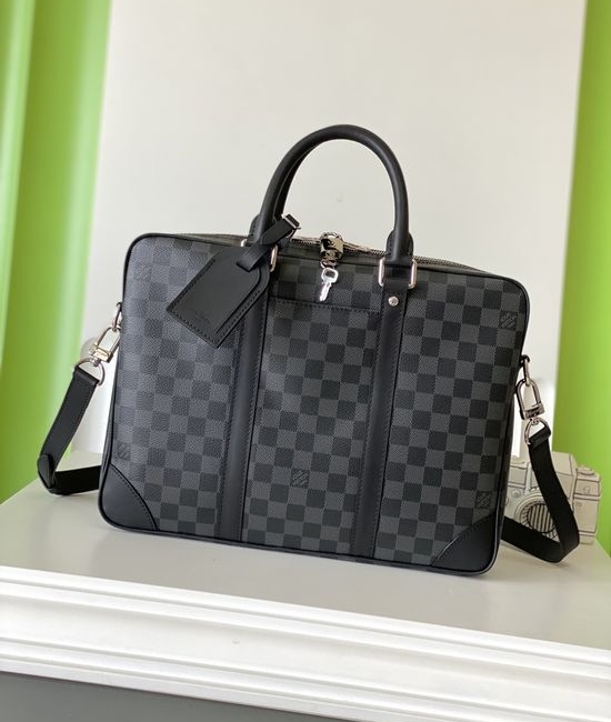 Louis Vuitton LV VOYAGE Black Monogram Briefcase N40445