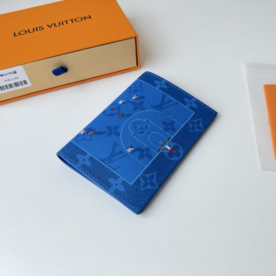 Louis Vuitton Blue Passport Holder Basketball Design M26795
