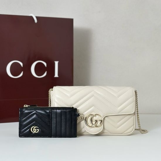Gucci Shoulder Bag White with Black 751526