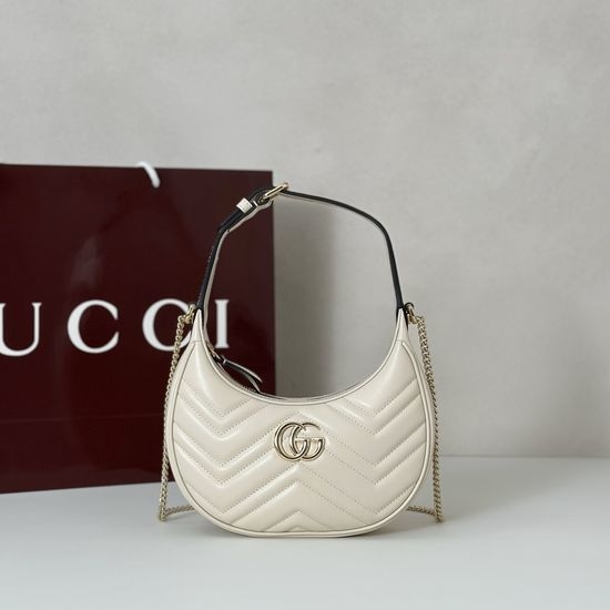 Gucci Handbag Off-white Leather Bag 699514