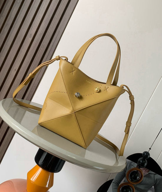 Loewe Puzzle Fold Mini Bright Leather Bag 9030A