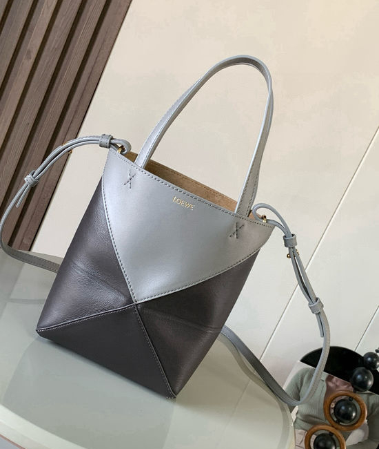 Loewe Puzzle Fold Mini Leather Tote Bag 9030