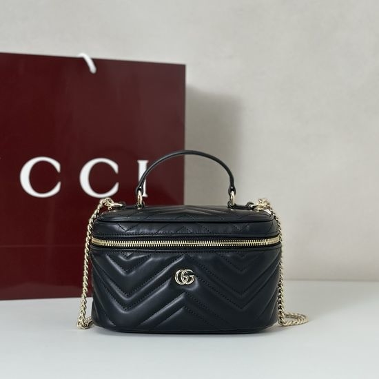 Gucci Compact Handbag Black Leather 837454