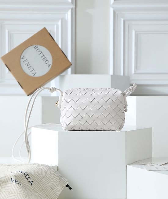 Bottega Veneta BV Loop Woven Leather Camera Bag 680254
