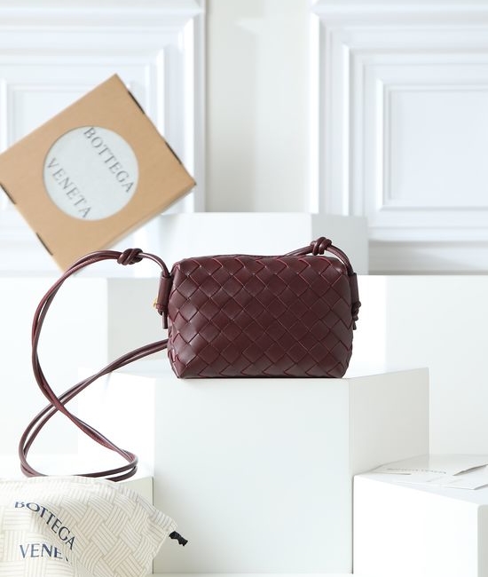 Bottega Veneta BV Loop Woven Leather Camera Bag 680254