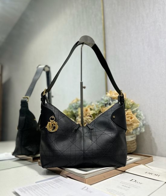 Christian Dior CD Voyage Medium Black Handbag 2845
