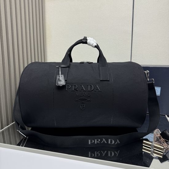 Prada Travel Bag Canvas Leather Duffel 2VC051