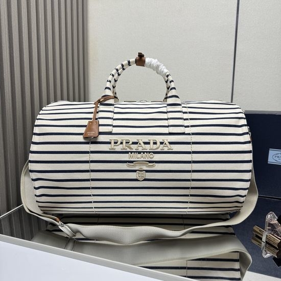 Prada Canvas Travel Bag with Removable Strap 2VC051