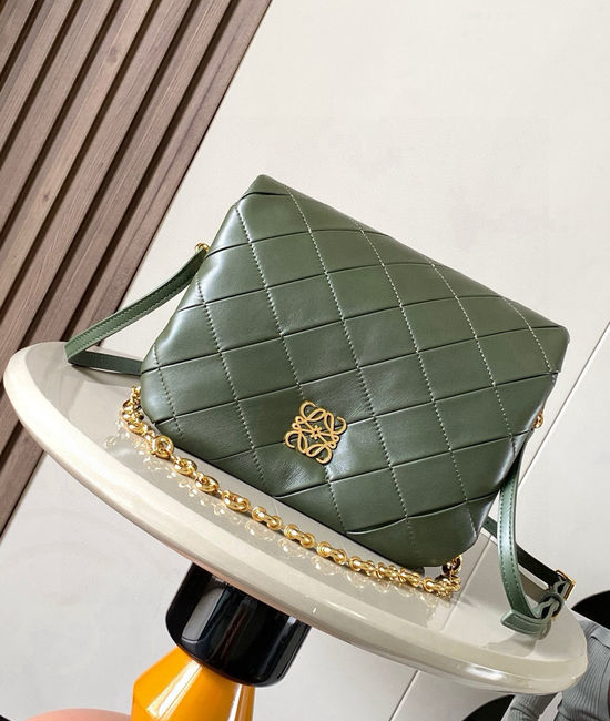 Loewe Puffer Goya Pleated Nappa Leather Handbag 9076