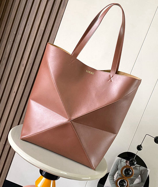 Loewe Puzzle Fold Glossy Leather Tote 9033