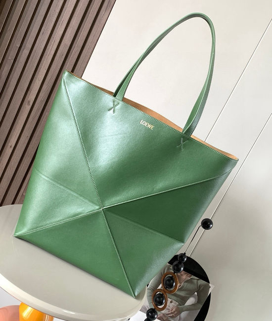 Loewe Puzzle Fold Leather Tote Handbag 9033