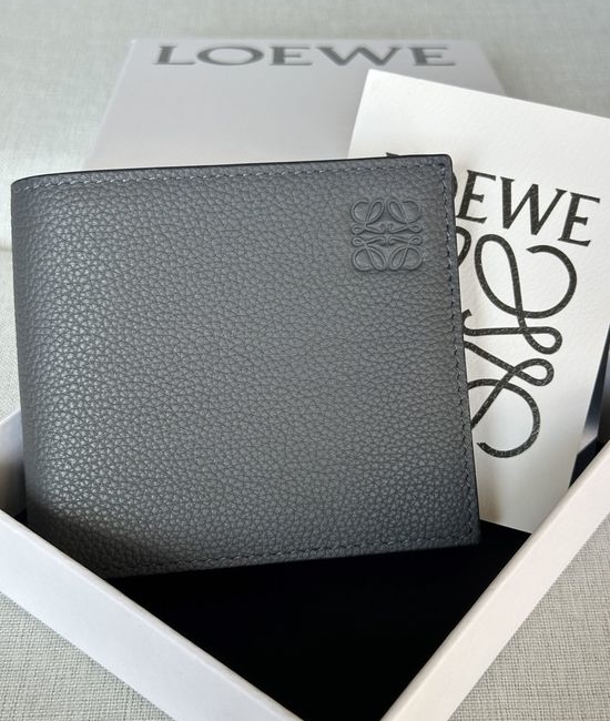 Loewe Bifold Wallet Pearl Grey Anagram 13533