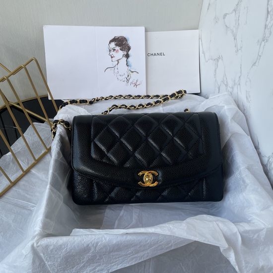 Chanel Vintage CF Chain Bag Caviar Leather AS2221