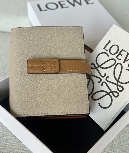 Loewe Anagram Leather Wallet Light Oat C11593